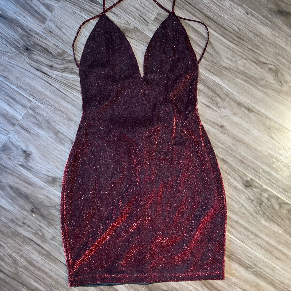 Red sparkle dress